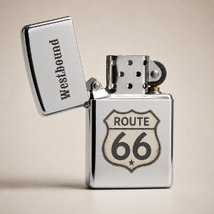 Custom Westbound Route 66 Flame Zippo Lighter