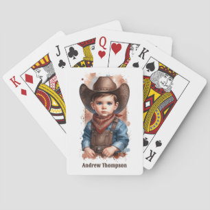 Custom Western Cowboy Birthday Poker Cards
