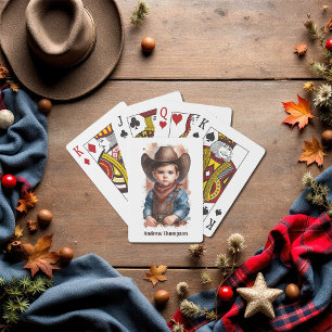 Custom Western Cowboy Birthday Poker Cards
