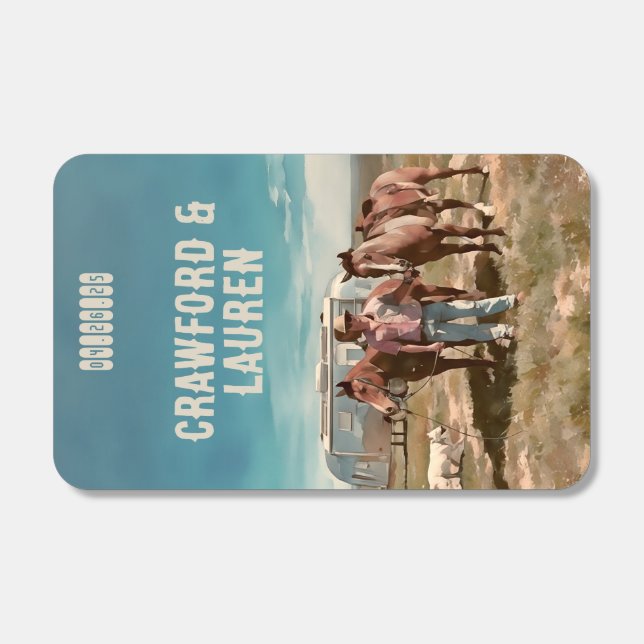 custom western painting match box (Front)