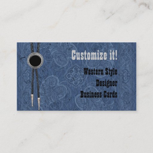 Customizable Custom Western Style Business Cards