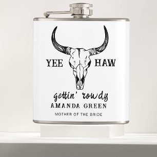 Custom Western Wedding Bachelorette Party Group Flask
