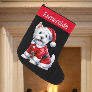 Custom Westie Christmas Stocking