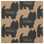 Custom Westie Dog or West Highland White Terrier Fabric
