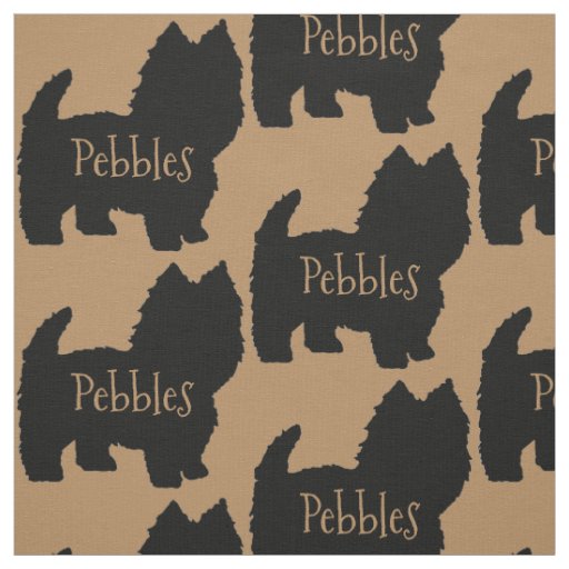 Custom Westie Dog or West Highland White Terrier Fabric