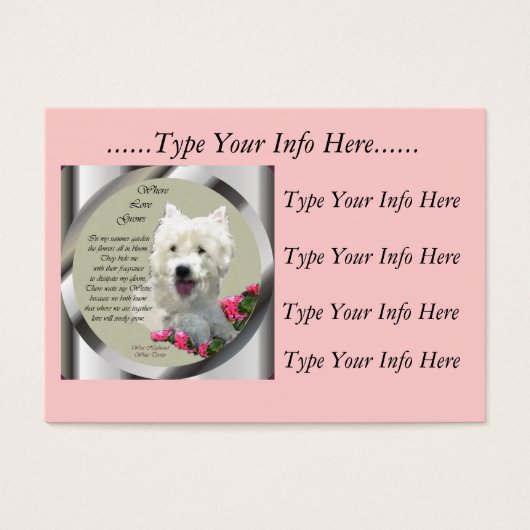 Custom Westie Profile Cards (Front)