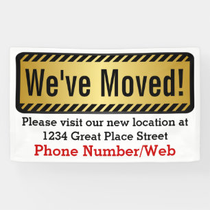 Custom We've Moved Moving Business Sign