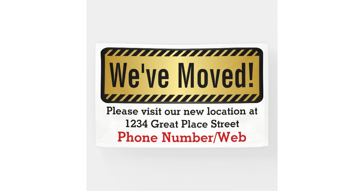 we are moving sign