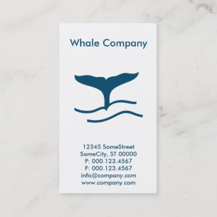 custom whale company business card
