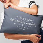 Custom Where It All Began Chic Valentine&#39;s Day Accent Pillow at Zazzle