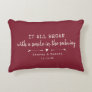 Custom Where It All Began Red Chic Valentine's Day Accent Pillow