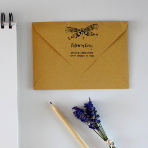 Custom Whimsical Dragonfly Return Address Rubber Stamp