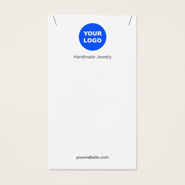 Custom White Add Logo Pendant Necklace Display (Front)