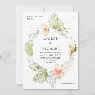 Custom White African Nature Frame Wedding Invitation