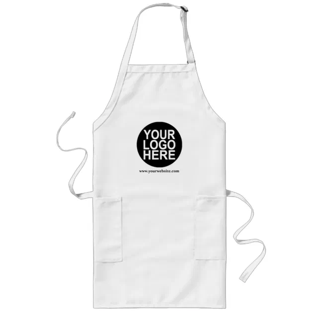 Custom White Apron Uniform With Company Logo Zazzle