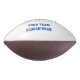 Custom white blue Football with Name, Number, Team