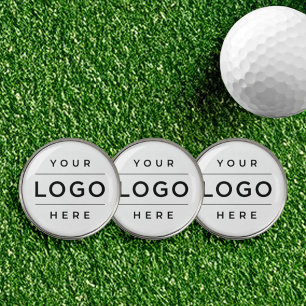 Custom White Business Logo Company Branded Golf Ball Marker