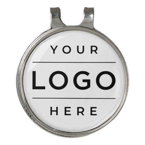 Custom White Business Logo Company Branded Golf Hat Clip