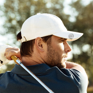 Custom White Business Logo Company Branded Golf Hat Clip