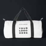Custom White Business Logo Name Instagram Fitness Duffle Bag<br><div class="desc">Custom Logo minimal white Name Company Promotional Instagram Fitness  Duffle Bag featuring a simple and modern template with your business logo,  photo or image and any personalized text. Perfect for fitness,  yoga,  workout,  exercise. Add your name,  website or social network address. No minimum order.</div>
