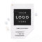 Custom White Business Name and Logo