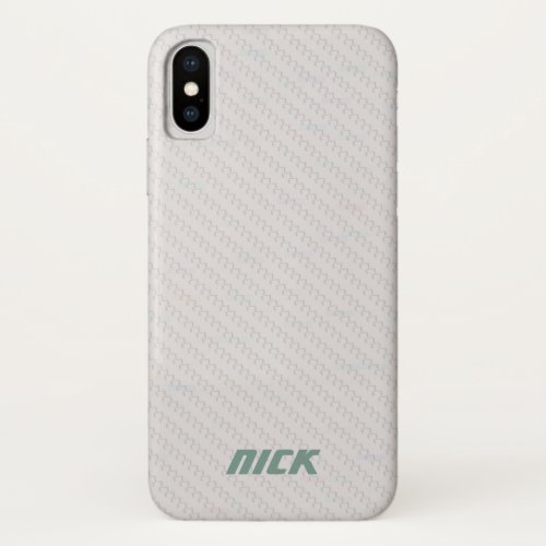 Custom white carbon fiber Iphone x case