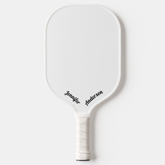 Custom White Carbon Fiber Pickleball Paddle (Front)