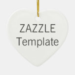 Custom White Ceramic Heart Christmas Tree Ornament at Zazzle