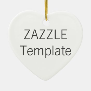 Custom White Ceramic Heart Christmas Tree Ornament by ZazzleBlankTemplates at Zazzle