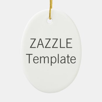 Custom White Ceramic Oval Christmas Tree Ornament by ZazzleBlankTemplates at Zazzle