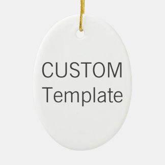 Custom White Ceramic OVAL Christmas Tree Ornament