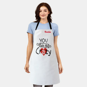 Custom White Chef  Baker Name Funny Personalized  Apron