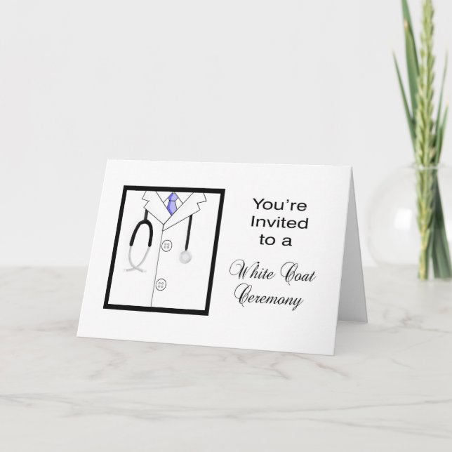 Custom White Coat Ceremony Invitation (Front)