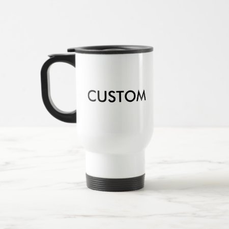 Custom White Coated Stainless Steel Travel Mug