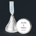 Custom White Elegant Edible Bulk Wedding Favors<br><div class="desc">Minimalist Basic White Elegant Wedding Custom Hershey®'s Kisses®</div>
