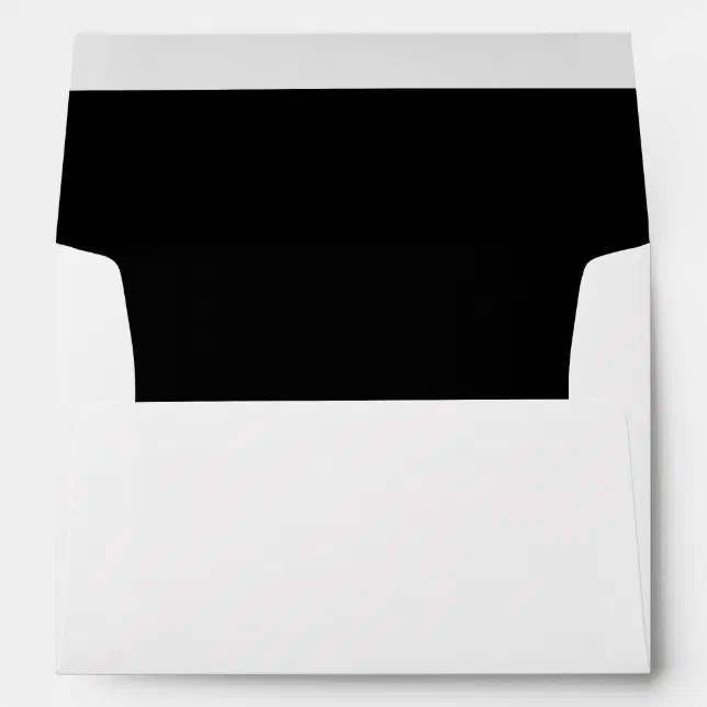 Custom White Envelopes With Black Lining Zazzle