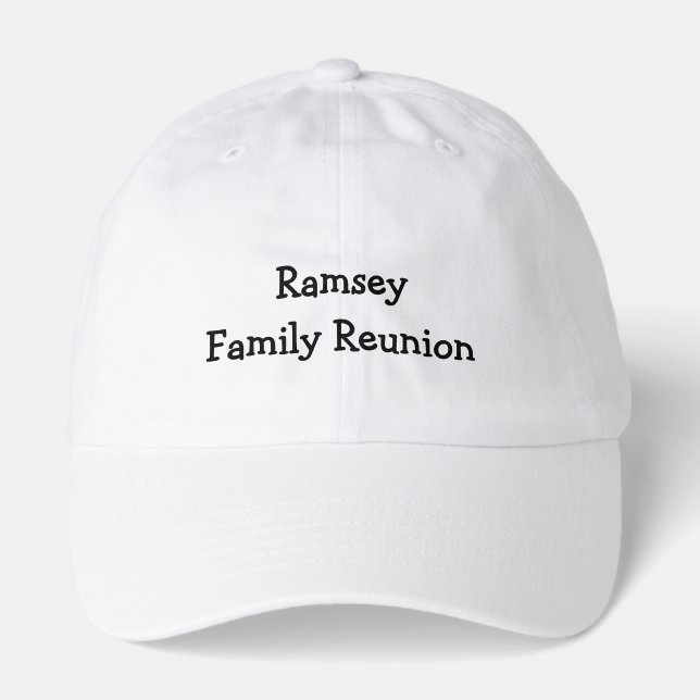 Custom White Family Reunion Classic Dad Hat (Front)