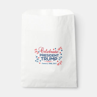 Custom White Favor Bag - Celebrate President Trump