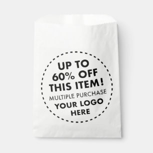 Custom White Favor Bags 60% OFF Bulk Buy Discount