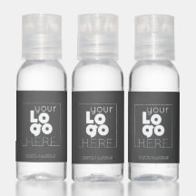 Custom White Logo on Grey 12x 1oz Travel Bottles
