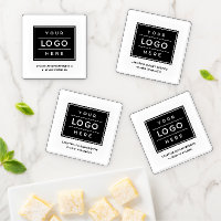 Custom White Logo Slogan Website Square