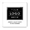 Custom White Logo Slogan Website Square