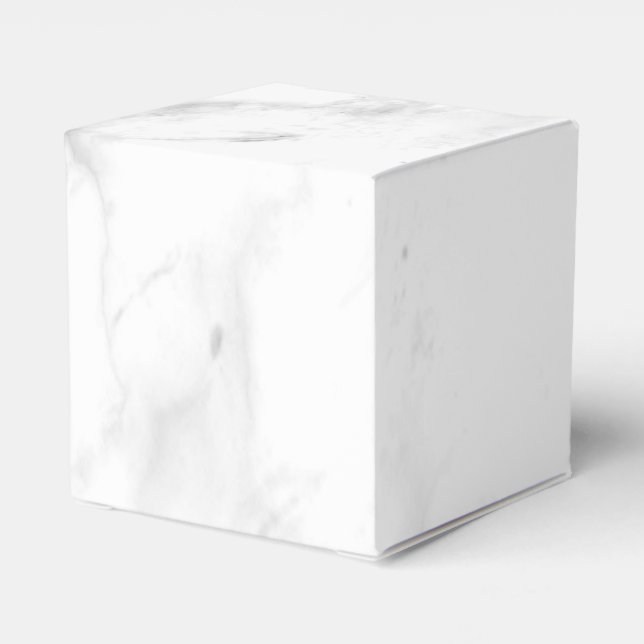 Custom White Marble Elegant Modern Template Favor Boxes (Back Side)