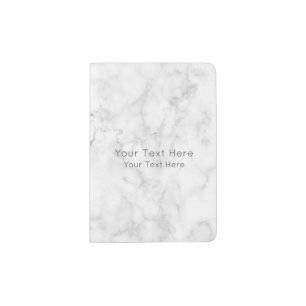Custom White Marble personalized Passport Holder