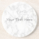Custom White Marble Sandstone Coaster Custom White Marble Sandstone Coaster
