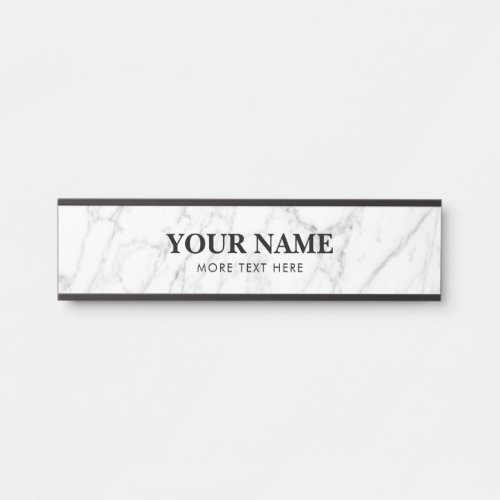 Custom white marble stone hanging desk name plate