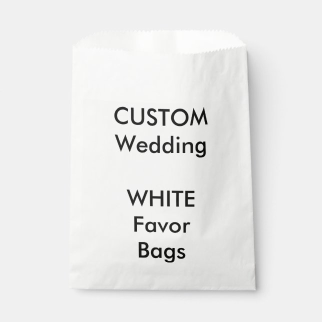 Custom WHITE Paper Favor Bag (Front)