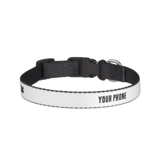 Custom White Pet Suppl– Collars Harn customizable