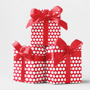 Custom White Polka Dot Wrapping Paper