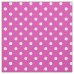 Custom White Polka Dots on Magenta Pattern Fabric